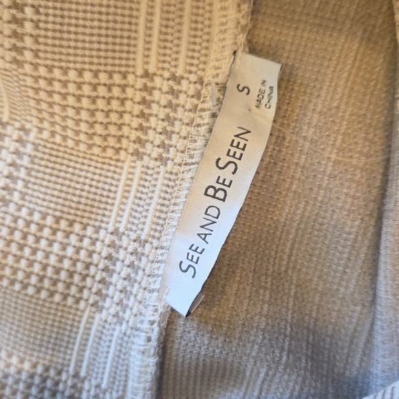 NWOT See And Be Seen Oversized Small Elegant Cream Tan Women's Top - Picture 6 of 8